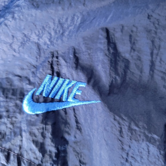 Vintage Nike Windbreaker Jacket M Blue White 90s Y2K Sporty Track Zip Streetwear - Picture 9 of 10